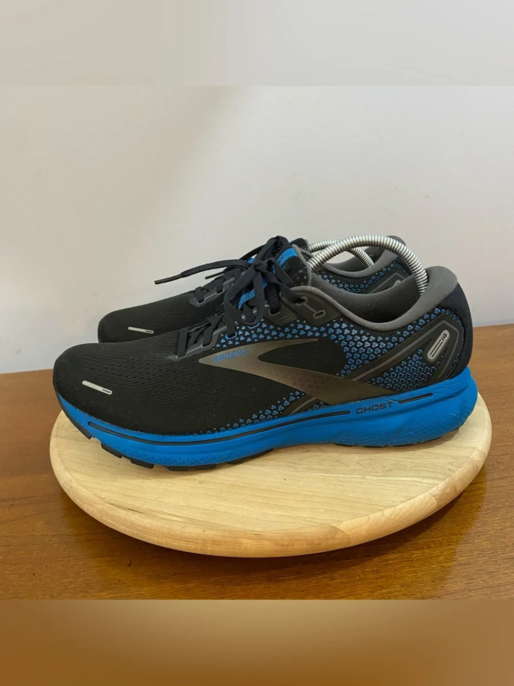 Brooks Ghost 14 Men's 13 Black/Blackened Pearl/Blue Neutral Running Shoes READ* - Picture 5 of 16
